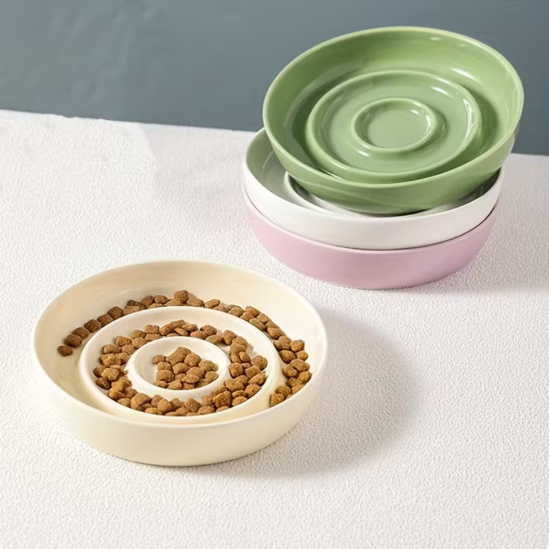 Keramische slow feeder kattenbak – Snuffel Voerkom